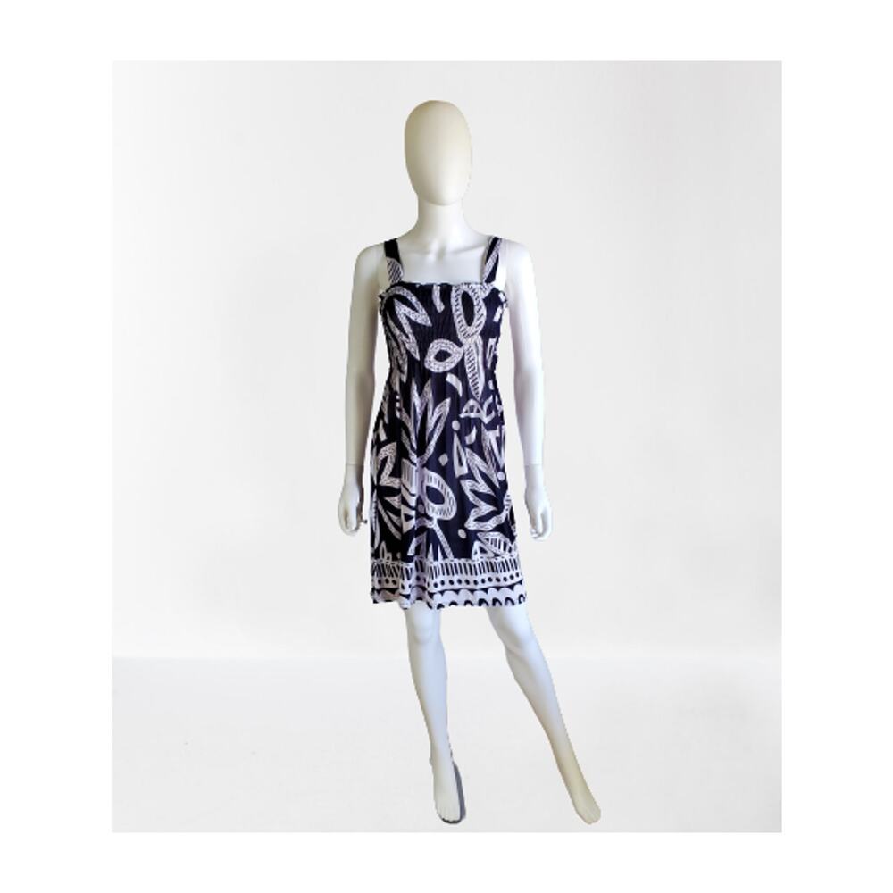 Eros Women's Navy Blue Knee-Length Fit & Flare Floral Sun Dress, Size: S/M, New